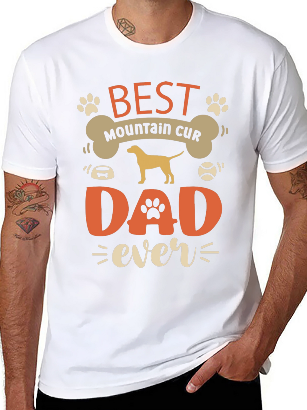 Best Mountain Cur Dad Ever T-Shirt