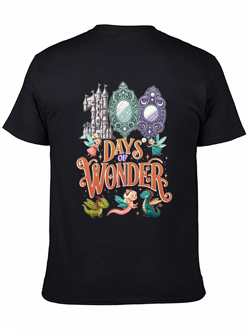 100 Days of Wonder Black T-Shirt