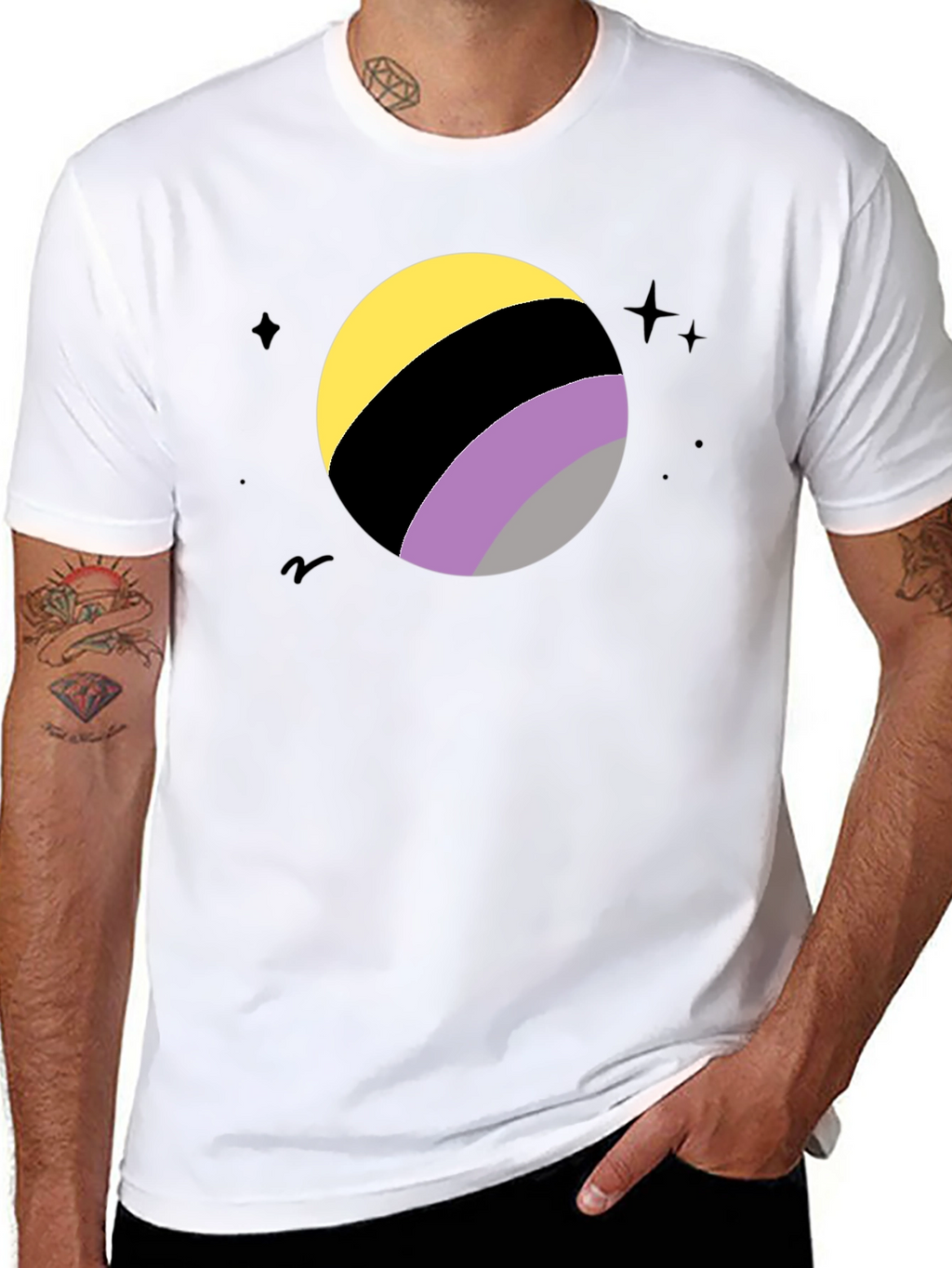 Non-Binary Pride Flag T-Shirt - Stylish & Comfortable