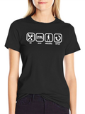 Eat Sleep Walking Repeat Black T-Shirt