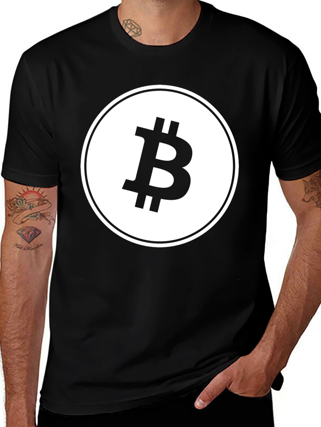 Bitcoin Logo Graphic T-Shirt - Black Crypto Tee