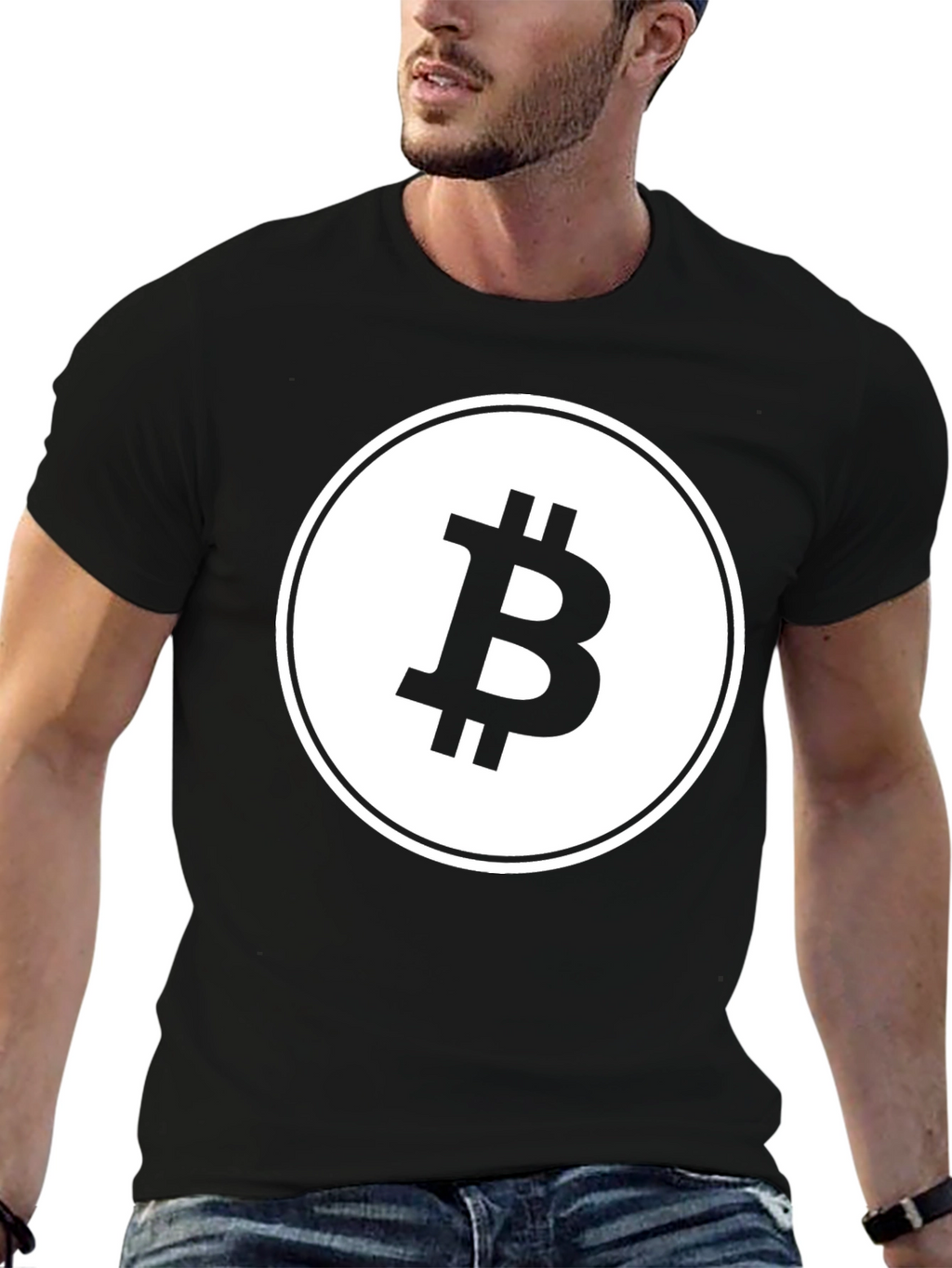 Bitcoin Logo Graphic T-Shirt - Black Crypto Tee
