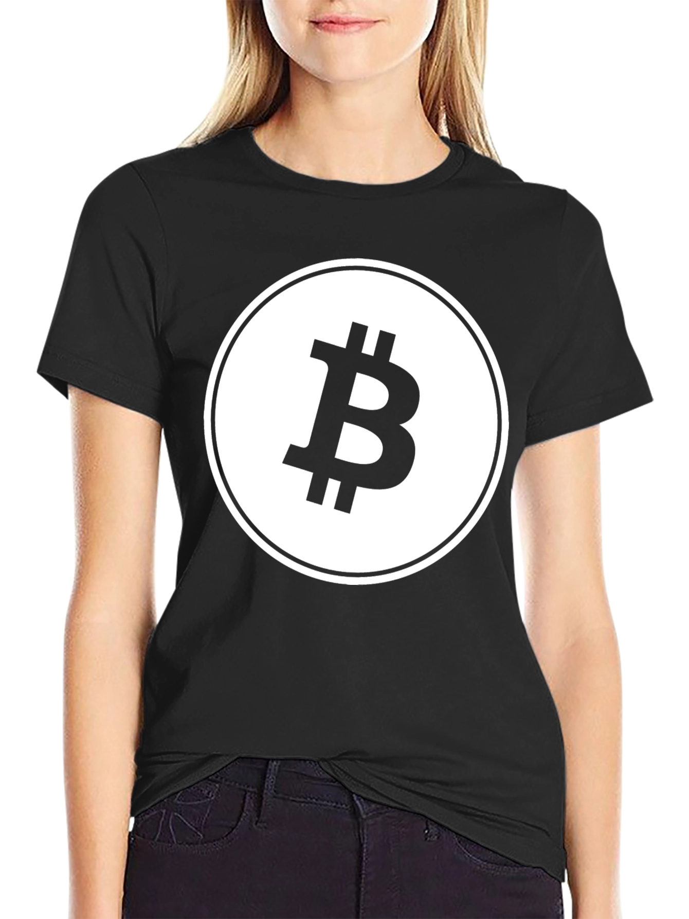 Bitcoin Logo Graphic T-Shirt - Black Crypto Tee
