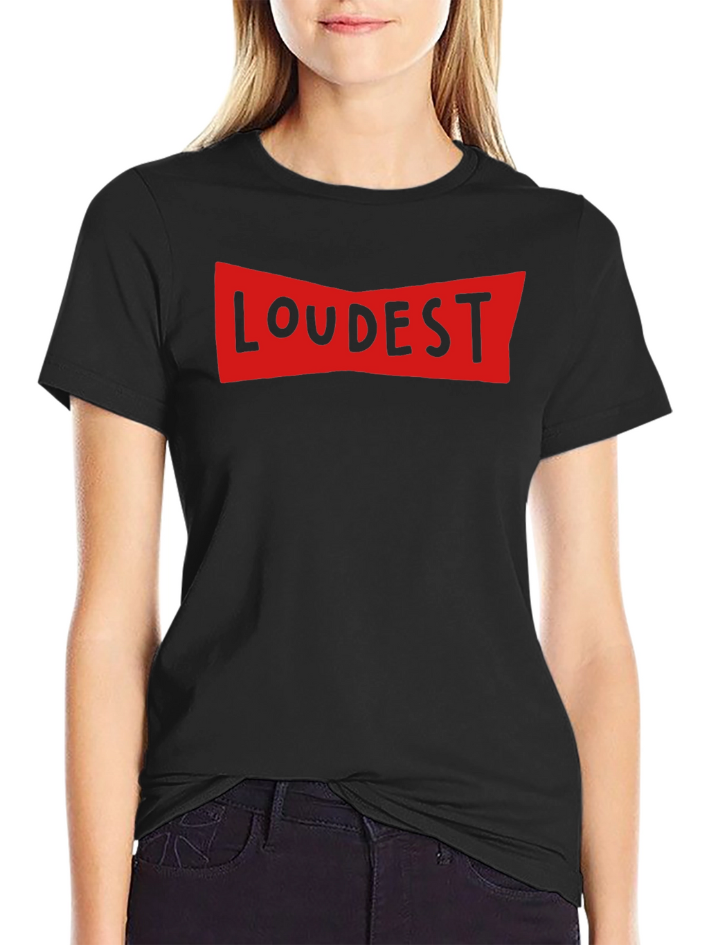 LOUDEST Graphic Print Crew Neck T-Shirt