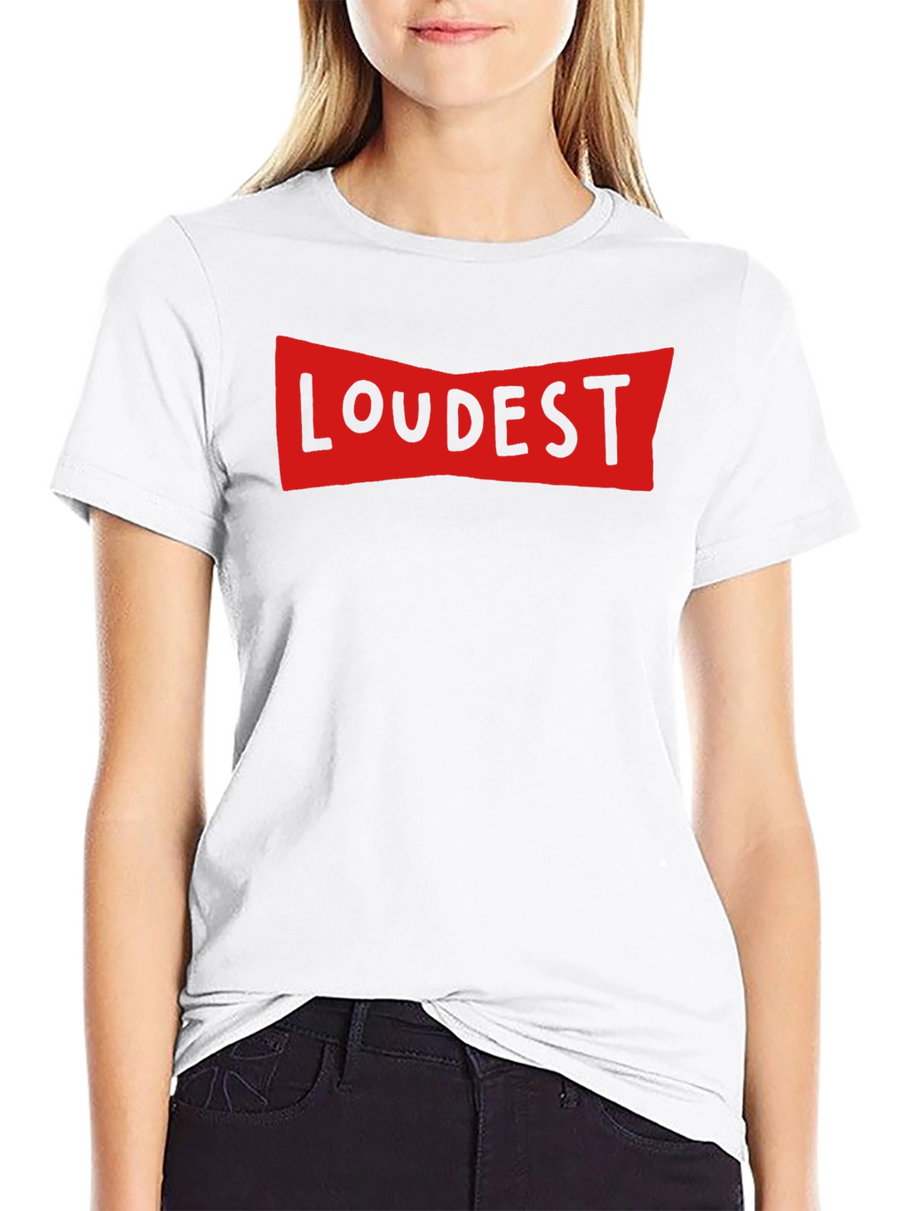LOUDEST Graphic Print Crew Neck T-Shirt