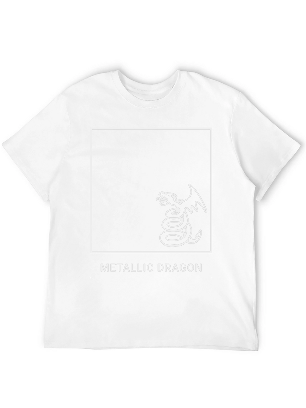 Metallic Dragon Graphic Tee - Black