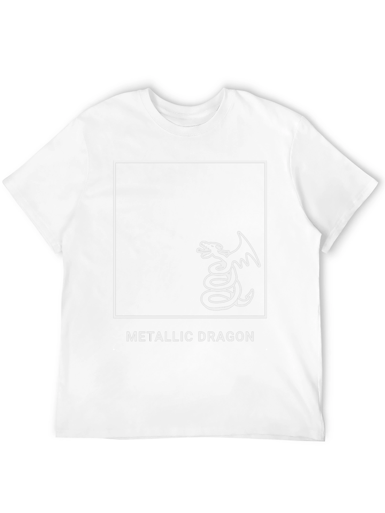 Metallic Dragon Graphic Tee - Black