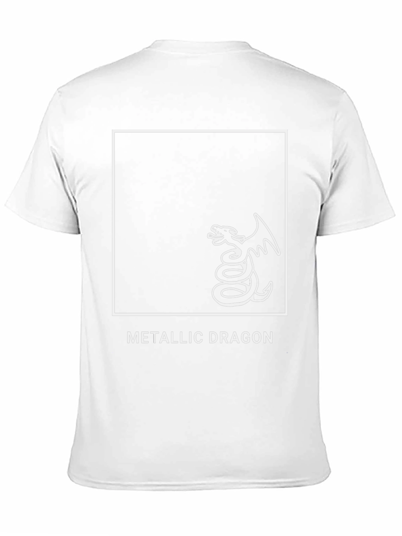Metallic Dragon Graphic Tee - Black