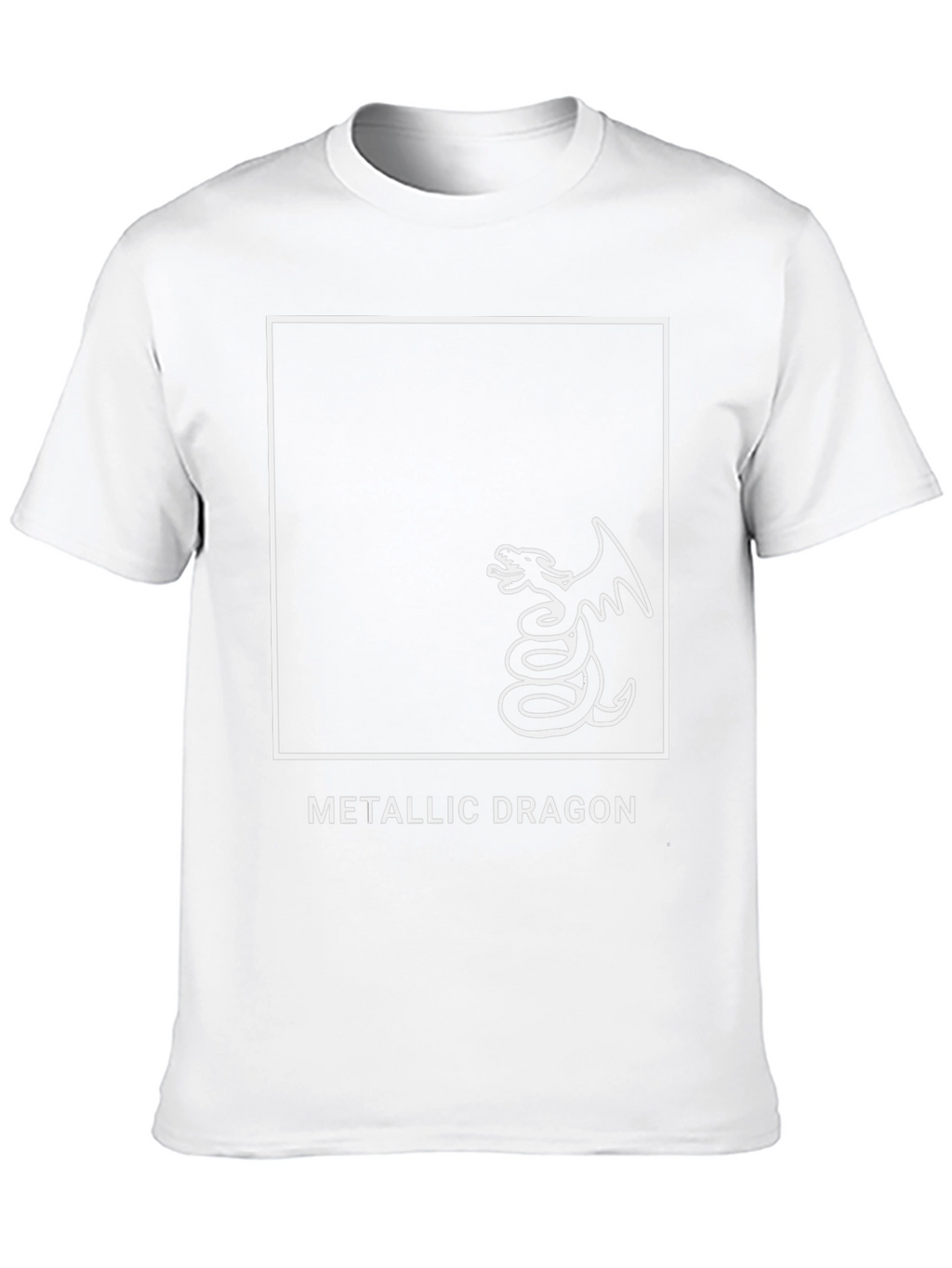 Metallic Dragon Graphic Tee - Black