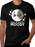 Just A Little Moody T-Shirt Cute Kawaii Moon