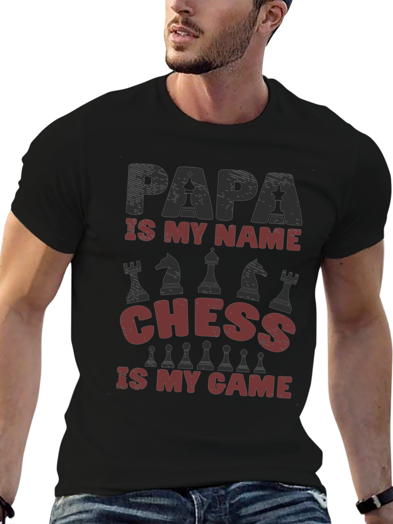 Papa Chess T-Shirt - Gift for Chess Lovers