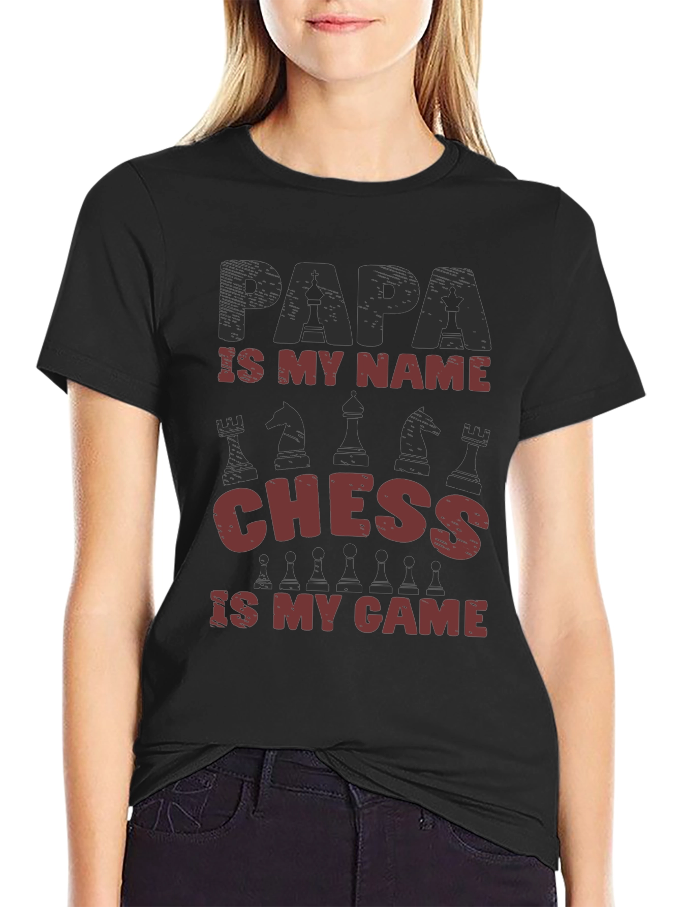 Papa Chess T-Shirt - Gift for Chess Lovers
