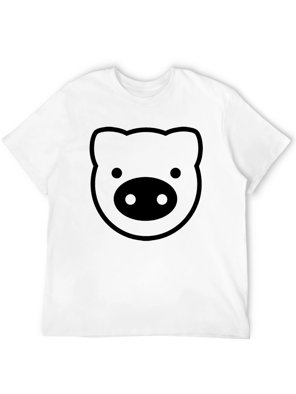 Pig Face Graphic T-Shirt - Black