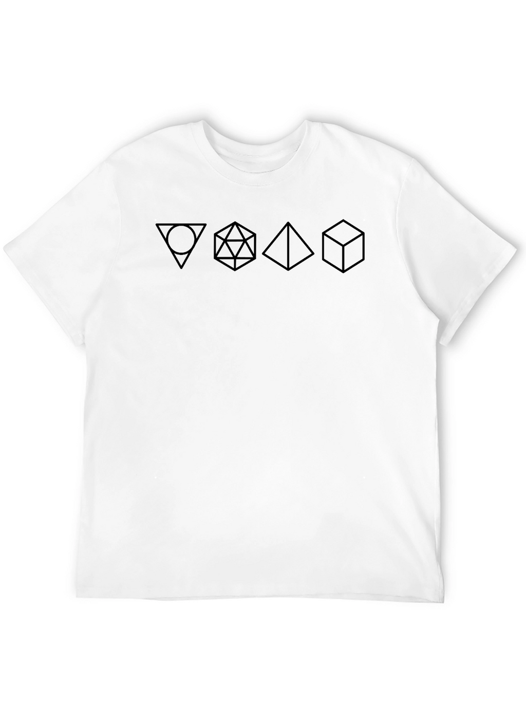 Polyhedral Shapes Tee - Minimalist Geometric Design