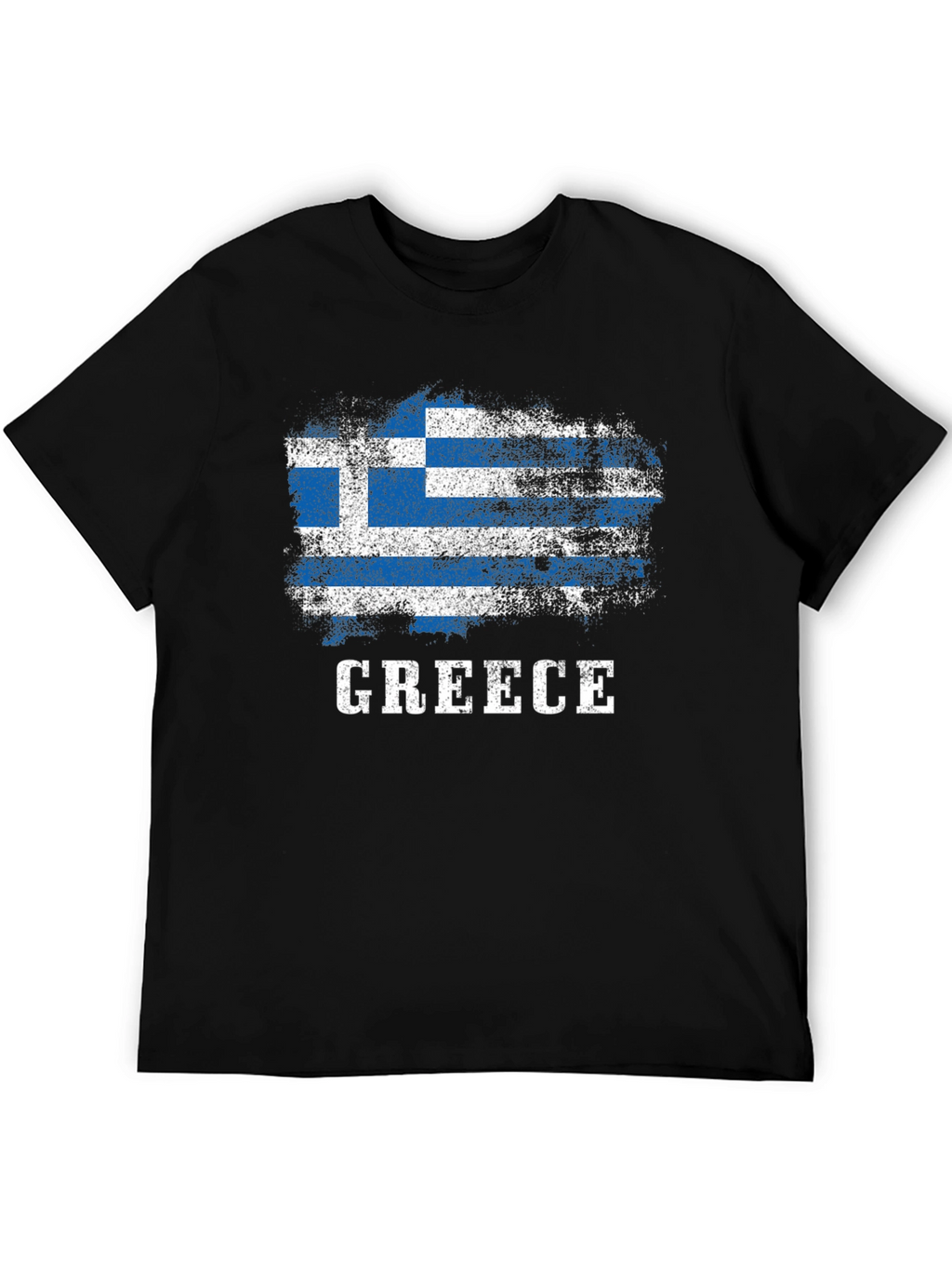 Greece Flag Distressed T-Shirt