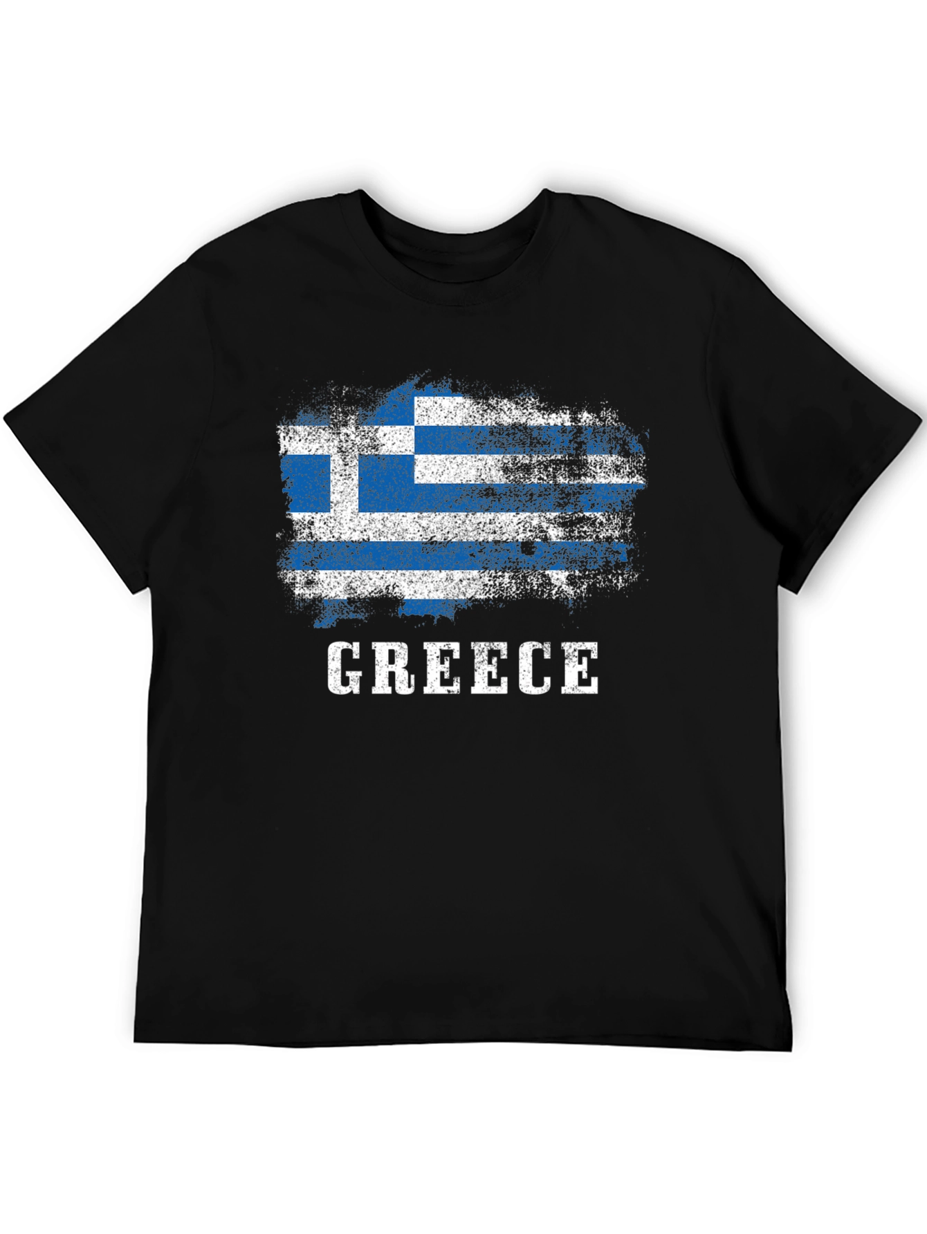Greece Flag Distressed T-Shirt