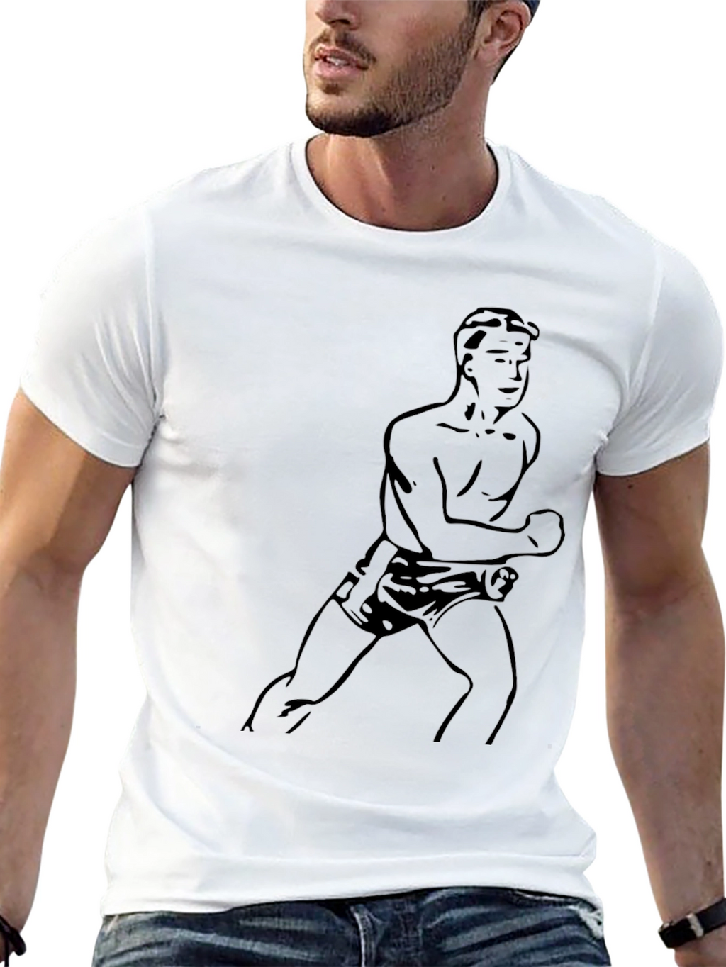Retro Boxer Graphic Tee - Classic Comfort