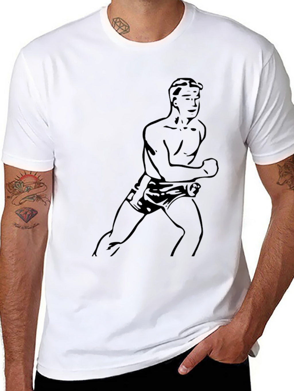Retro Boxer Graphic Tee - Classic Comfort