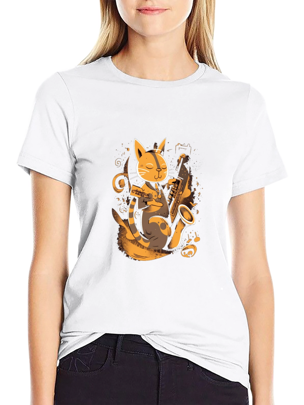 Jazz Cat T-Shirt - Cool Musician Kitten Tee