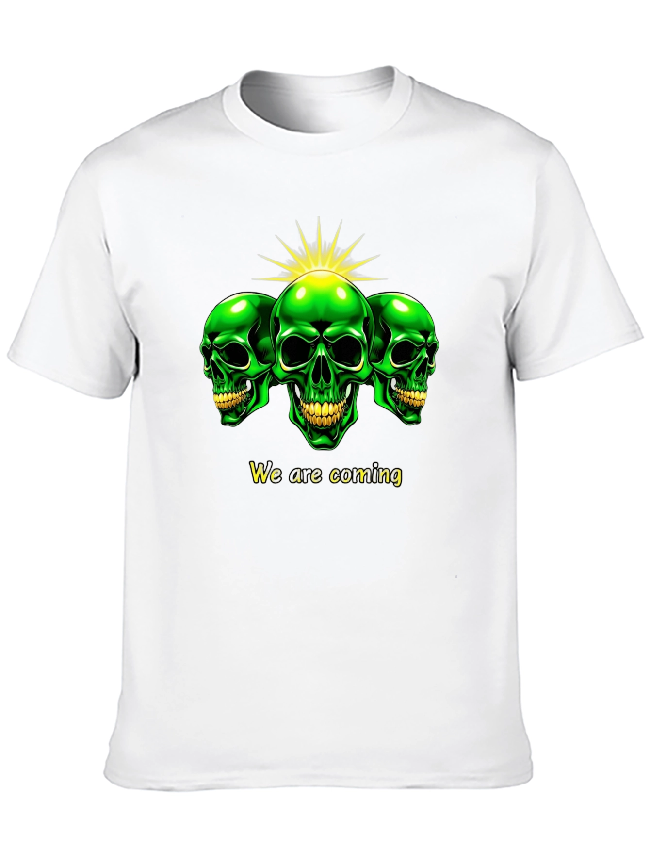 Green Skull T-Shirt - We are coming