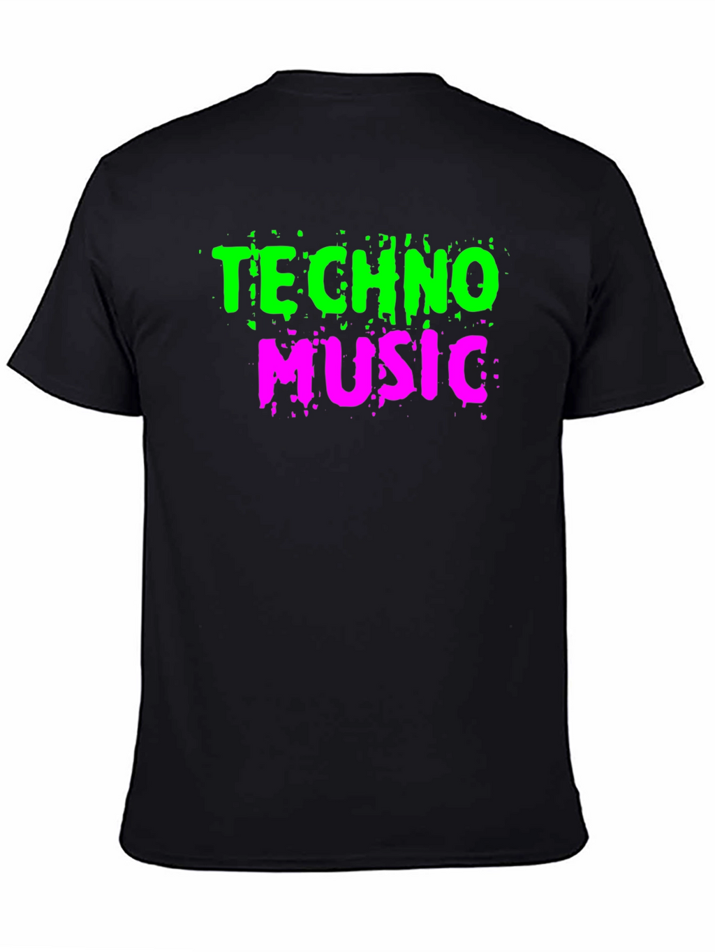 Techno Music Graphic Tee - Black Cotton T-Shirt