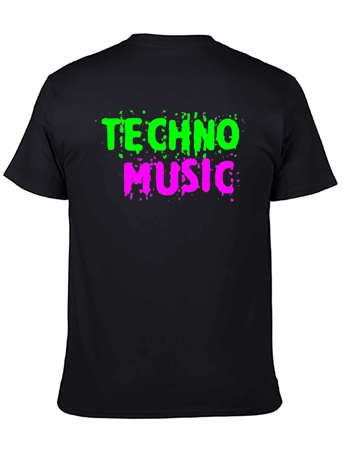 Techno Music Graphic Tee - Black Cotton T-Shirt