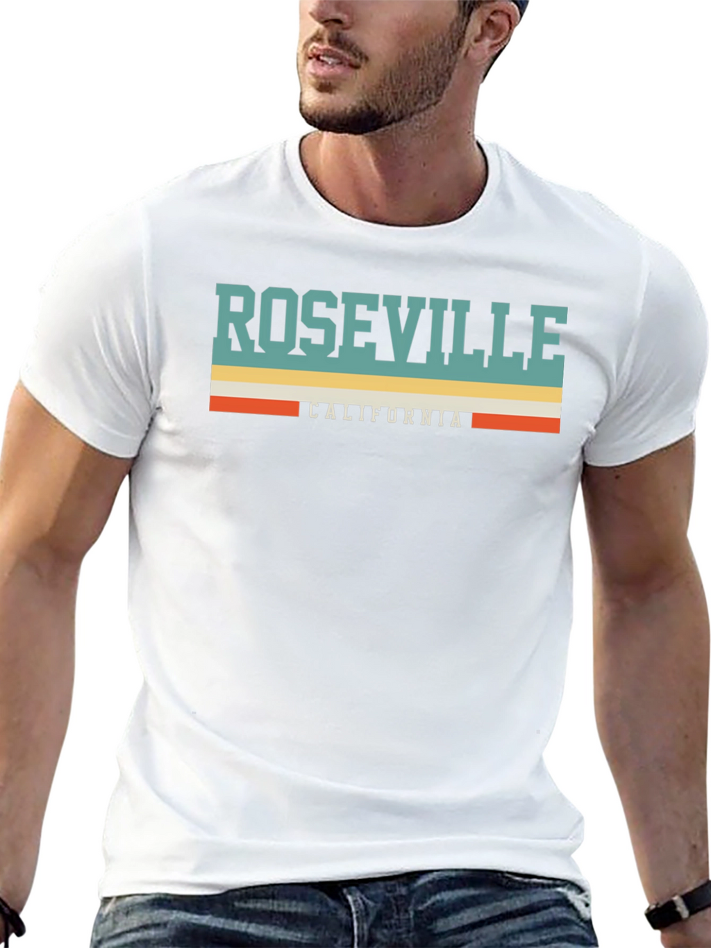 Roseville California Retro Graphic T-Shirt