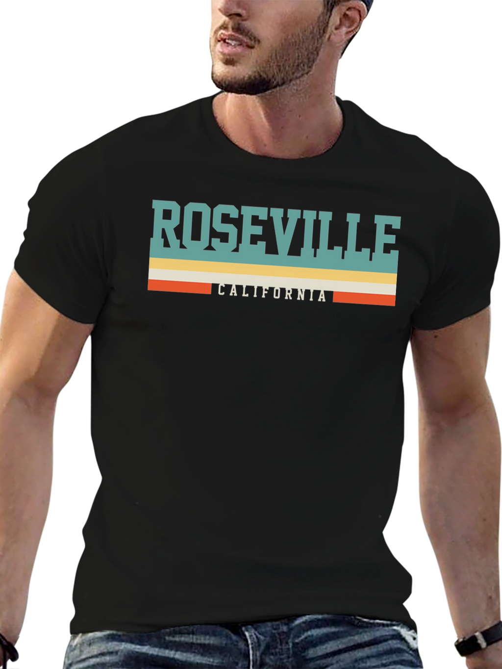 Roseville California Retro Graphic T-Shirt