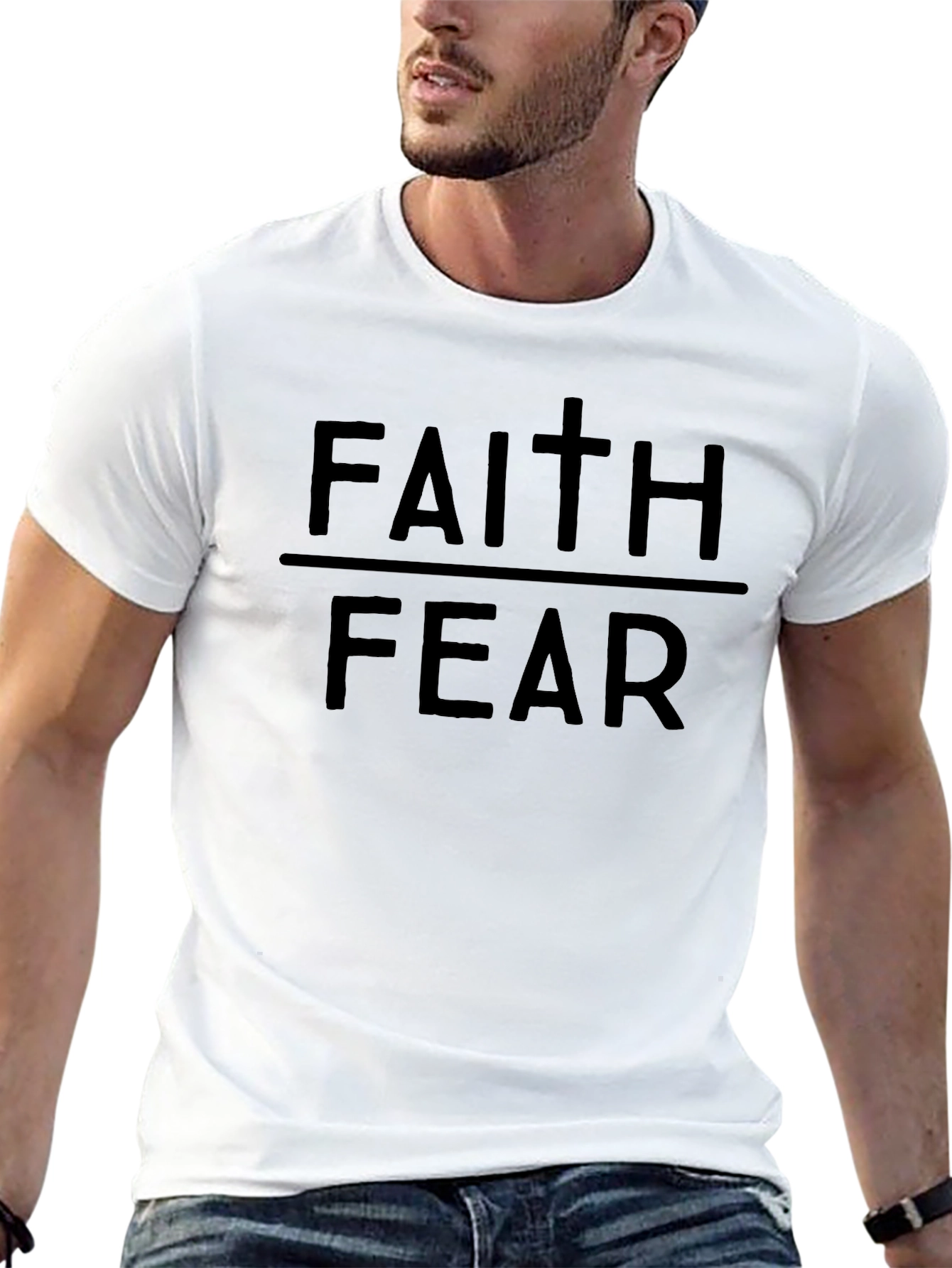Faith Over Fear T-Shirt - Classic Religious Tee