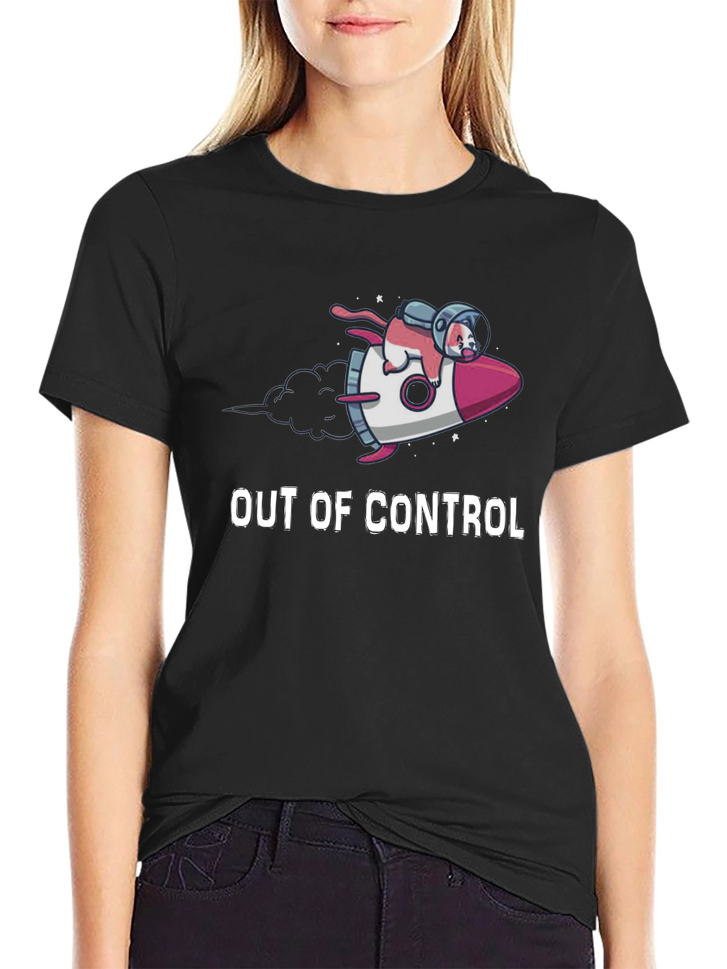 Out of Control Cat Astronaut T-Shirt