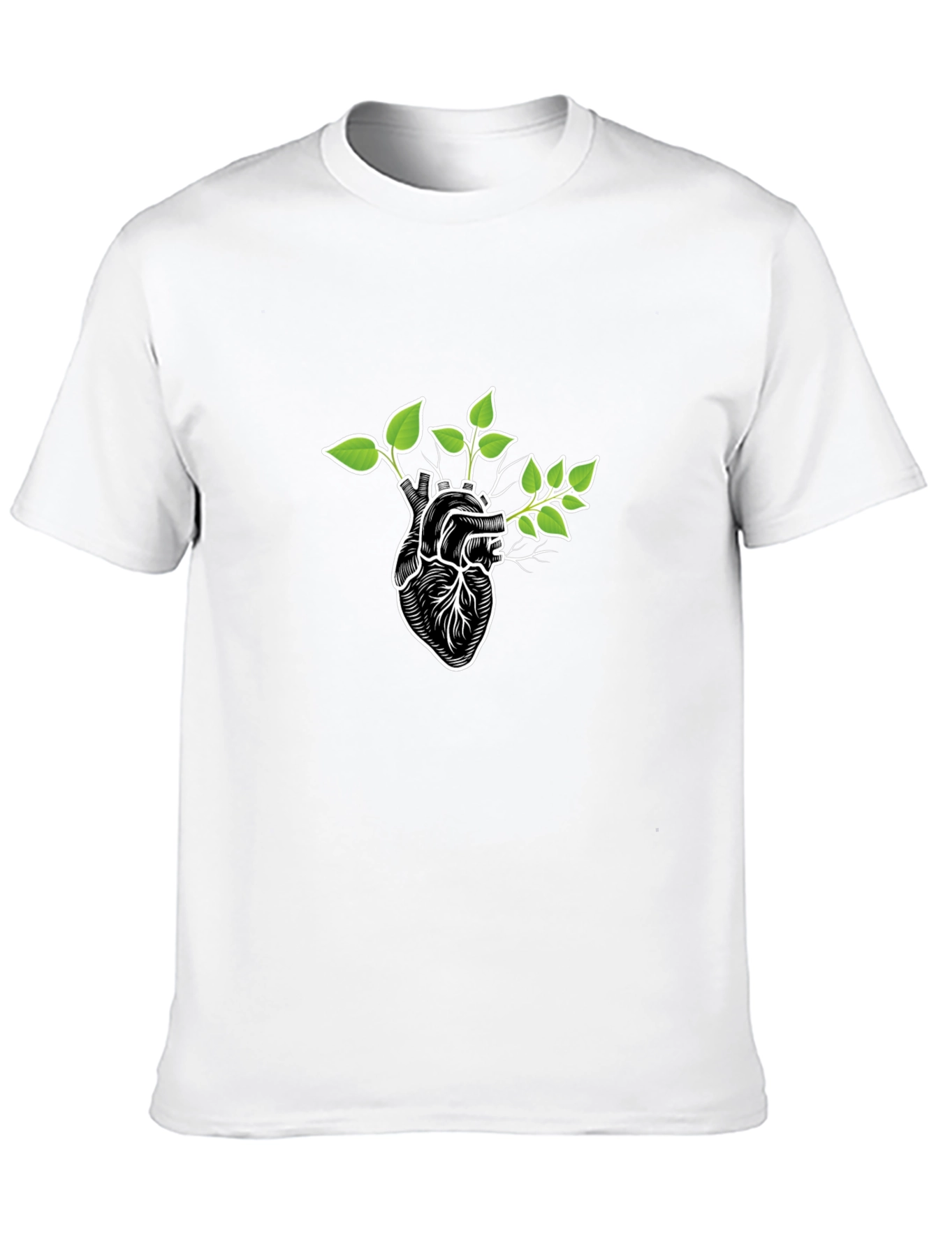 Nature Heartbeat Black Graphic Tee