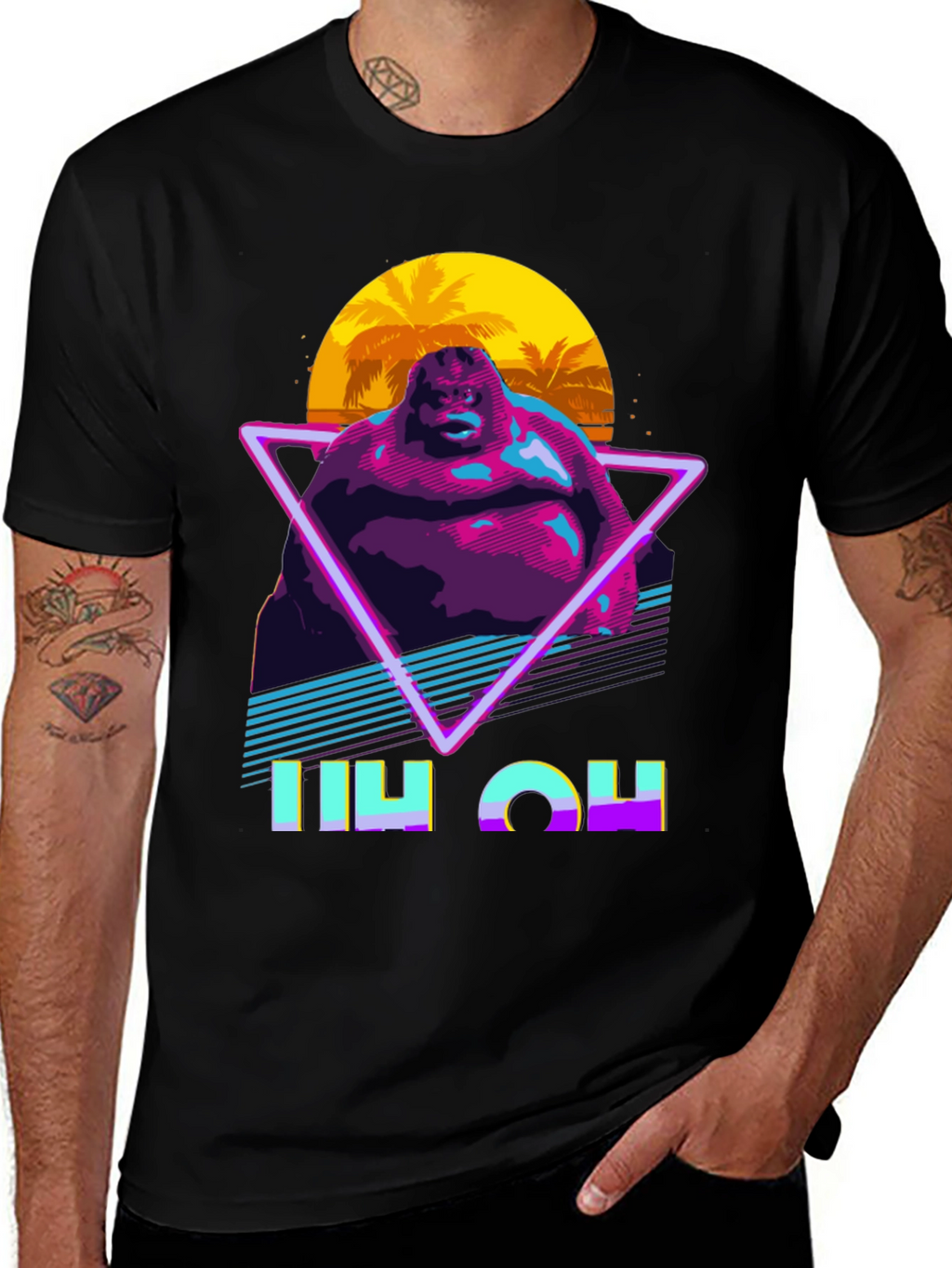 Retro Blob Man Graphic T-Shirt