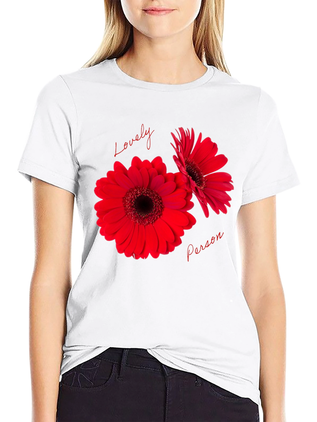 Lovely Person Gerbera Flower Graphic Tee