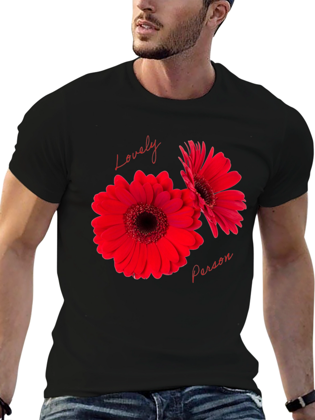 Lovely Person Gerbera Flower Graphic Tee