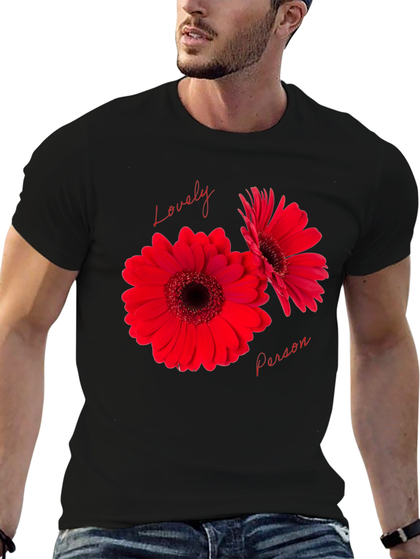 Lovely Person Gerbera Flower Graphic Tee