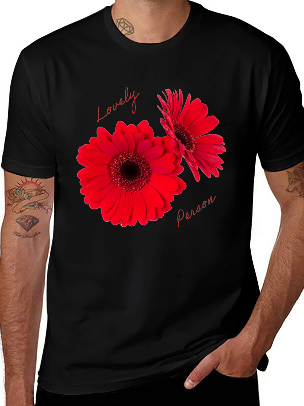 Lovely Person Gerbera Flower Graphic Tee
