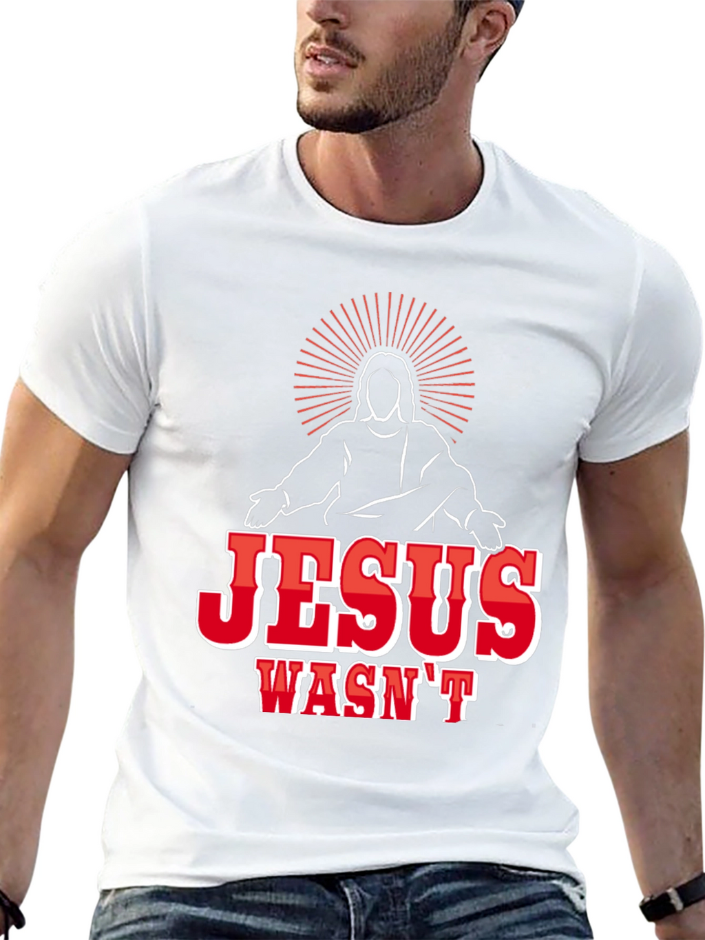 Jesus Wasnt White Funny Graphic T-Shirt