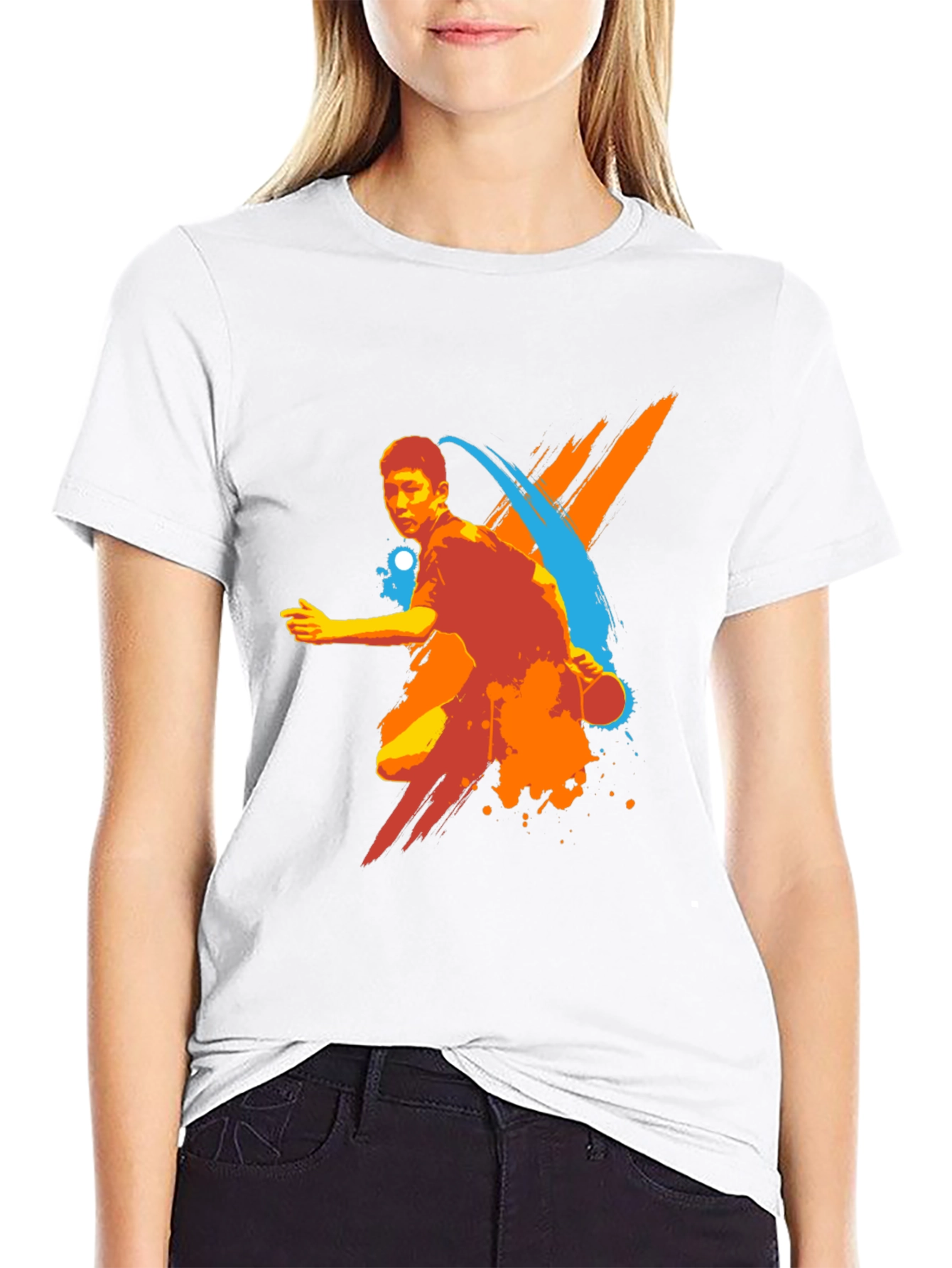Mens Table Tennis Graphic Tee - Black