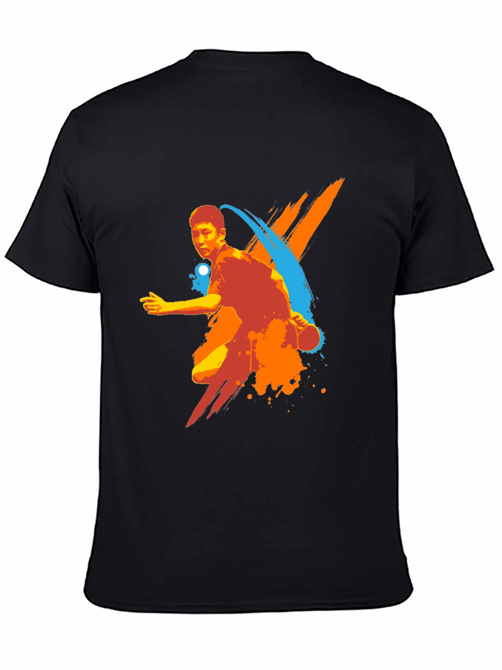 Mens Table Tennis Graphic Tee - Black