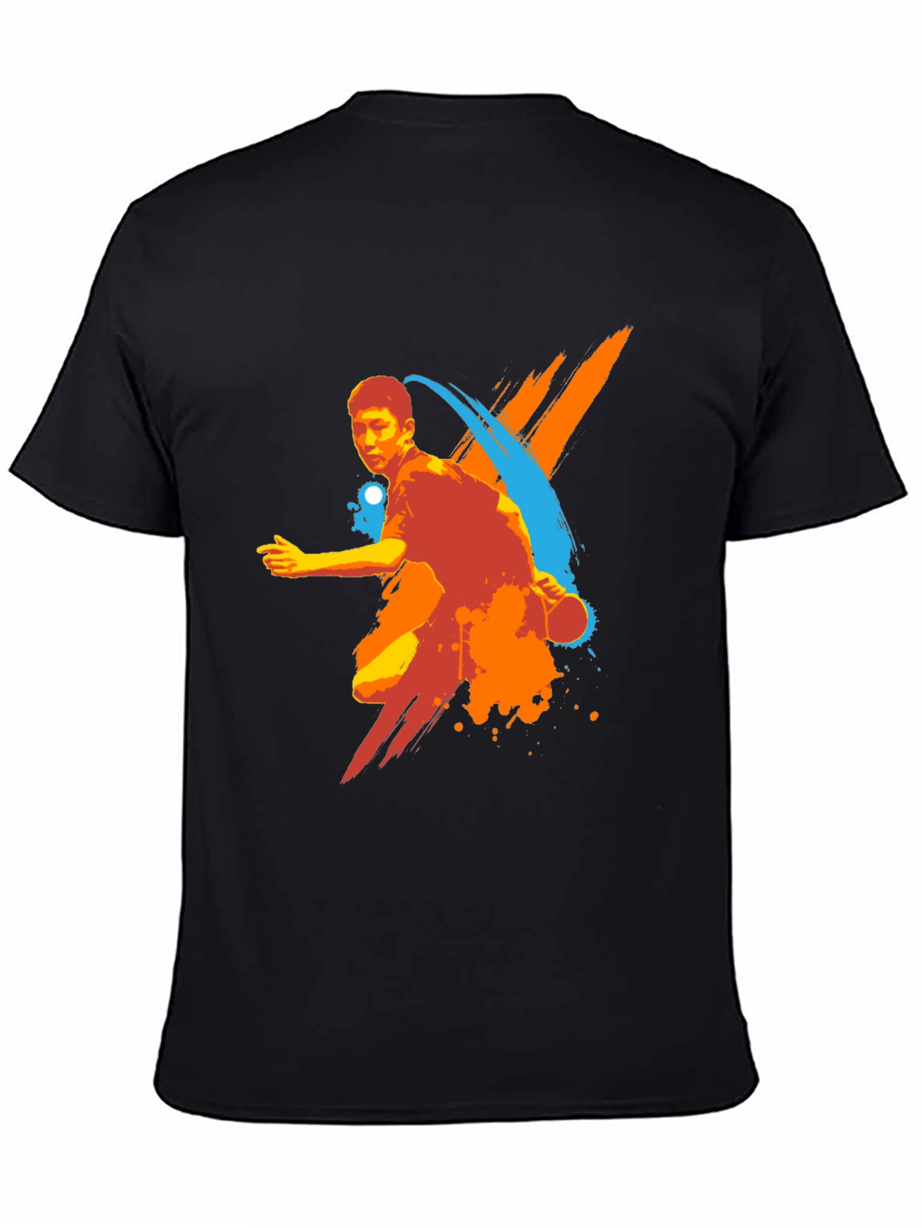 Mens Table Tennis Graphic Tee - Black