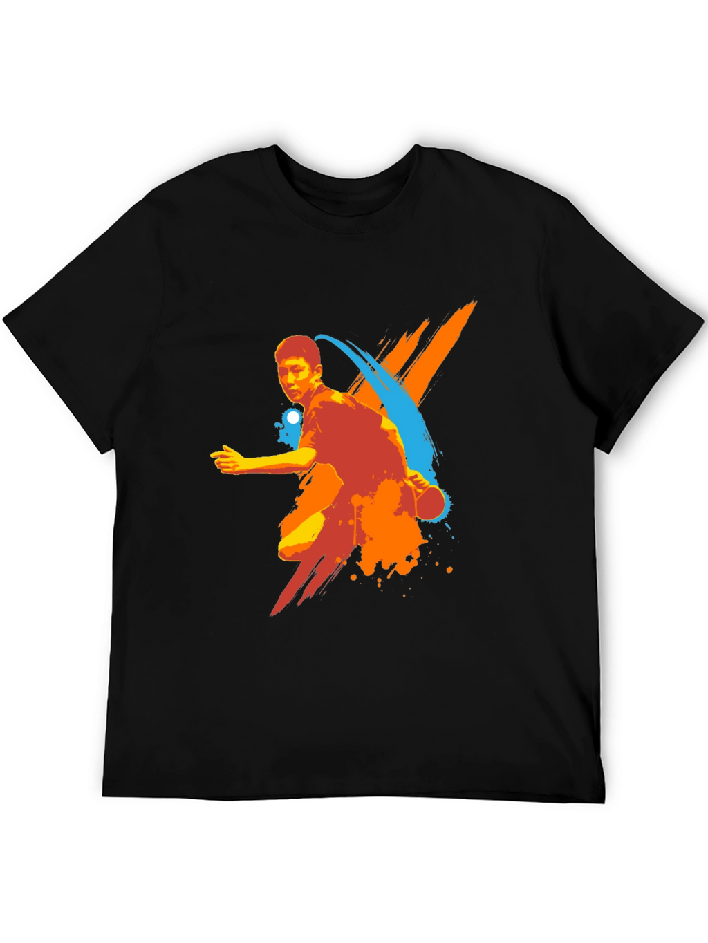 Mens Table Tennis Graphic Tee - Black