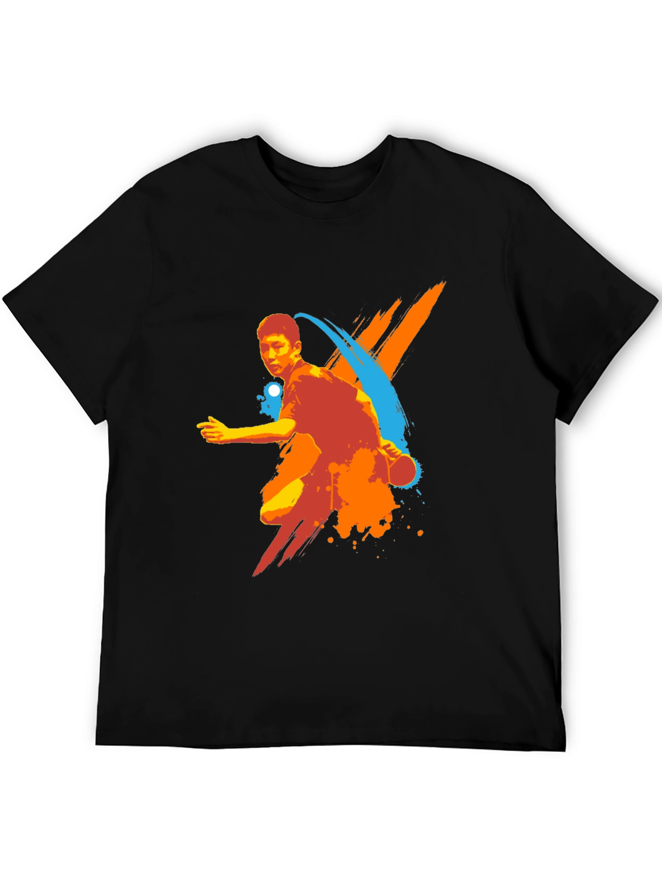 Mens Table Tennis Graphic Tee - Black