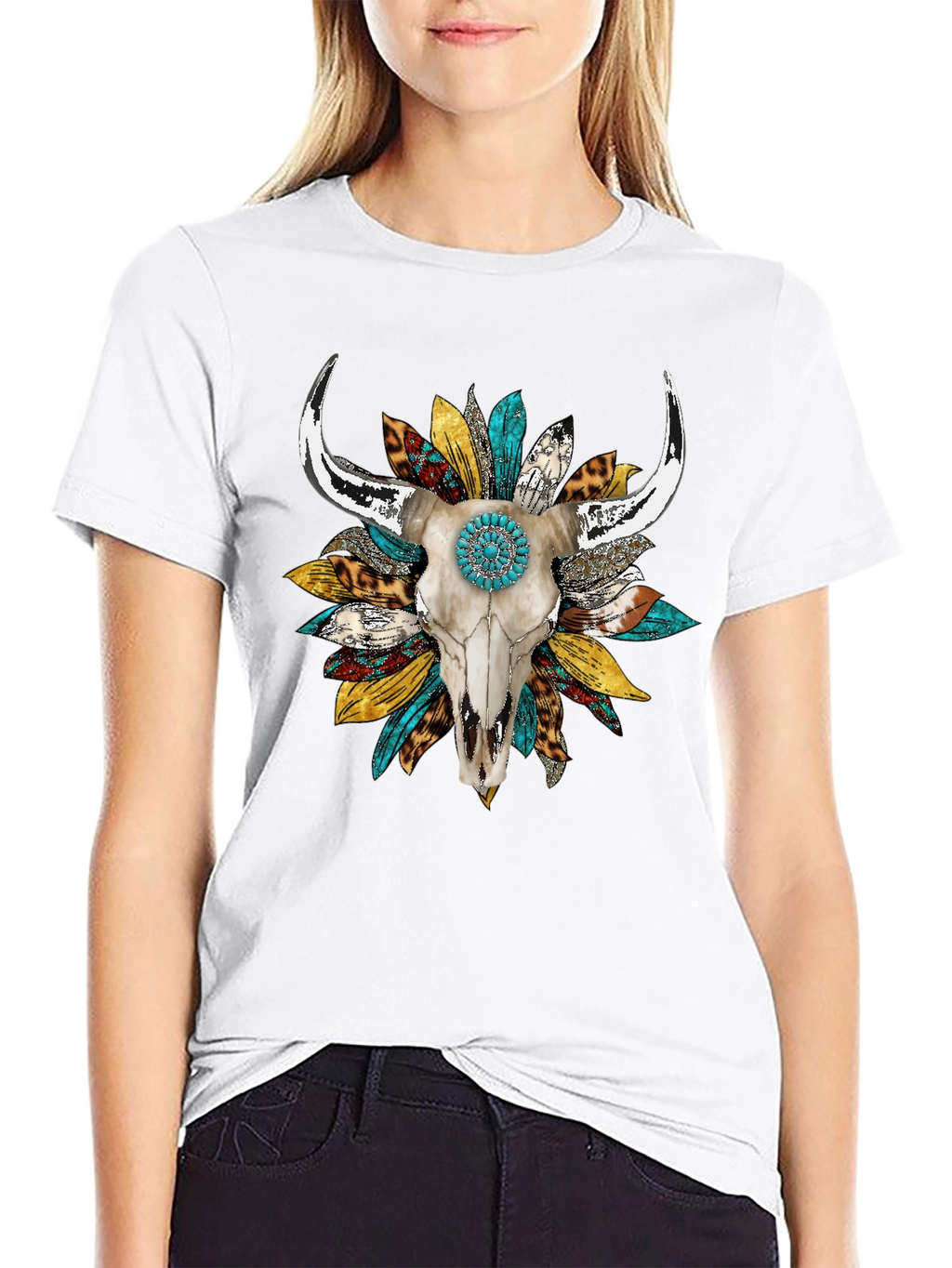 Skull & Sunflower Graphic Tee