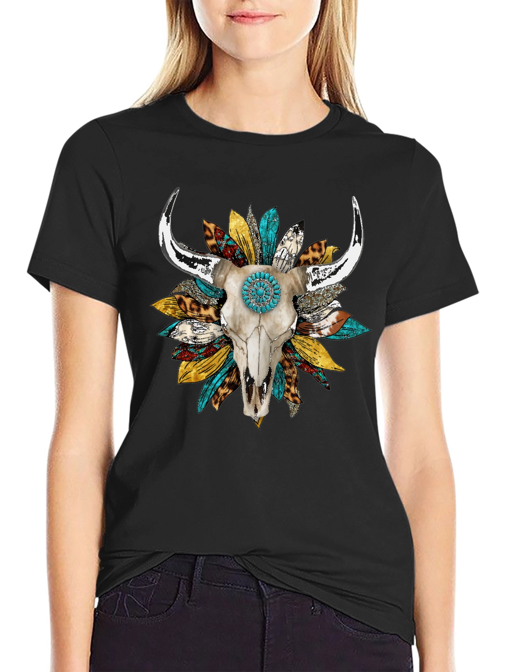 Skull & Sunflower Graphic Tee