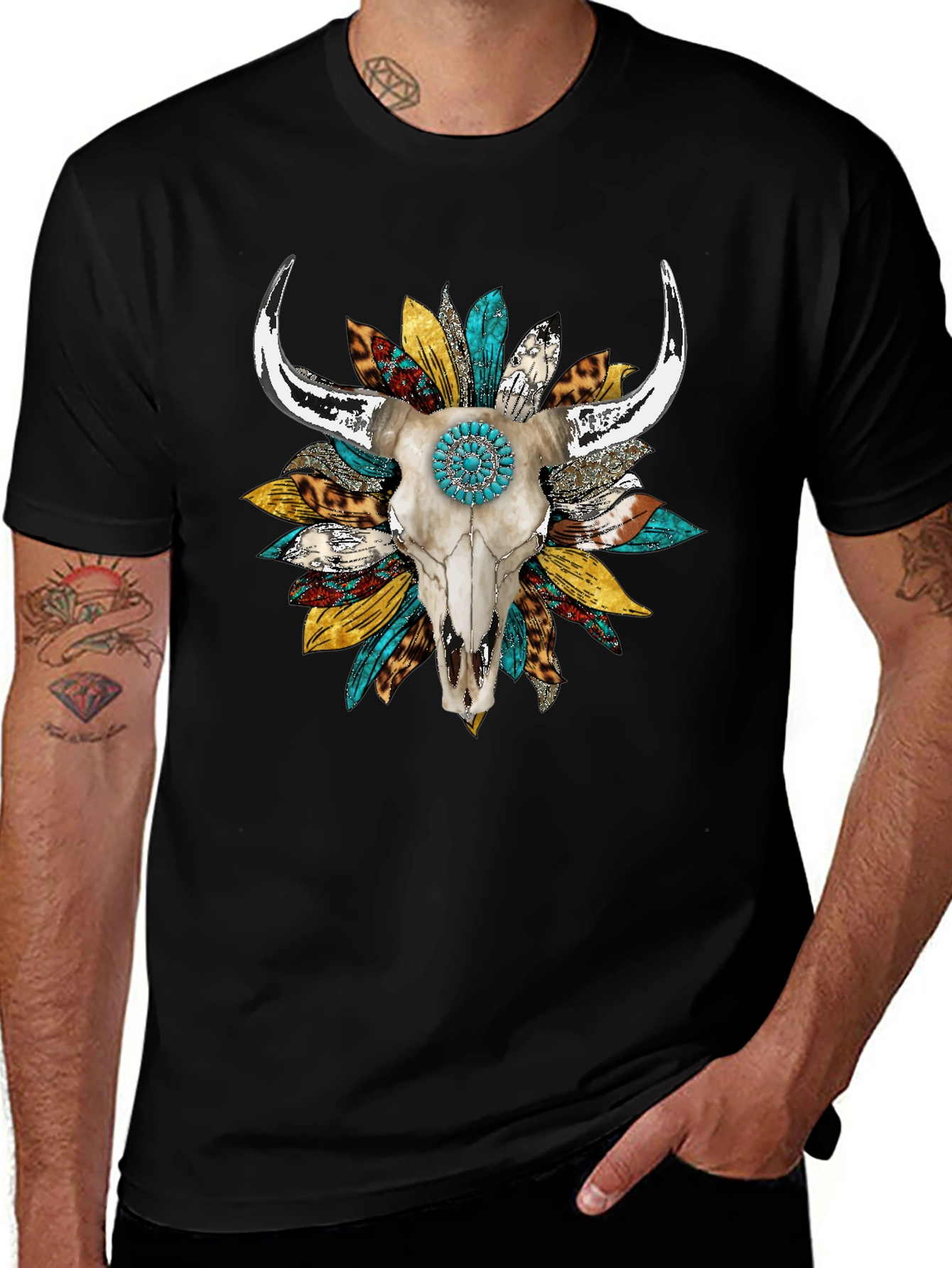 Skull & Sunflower Graphic Tee
