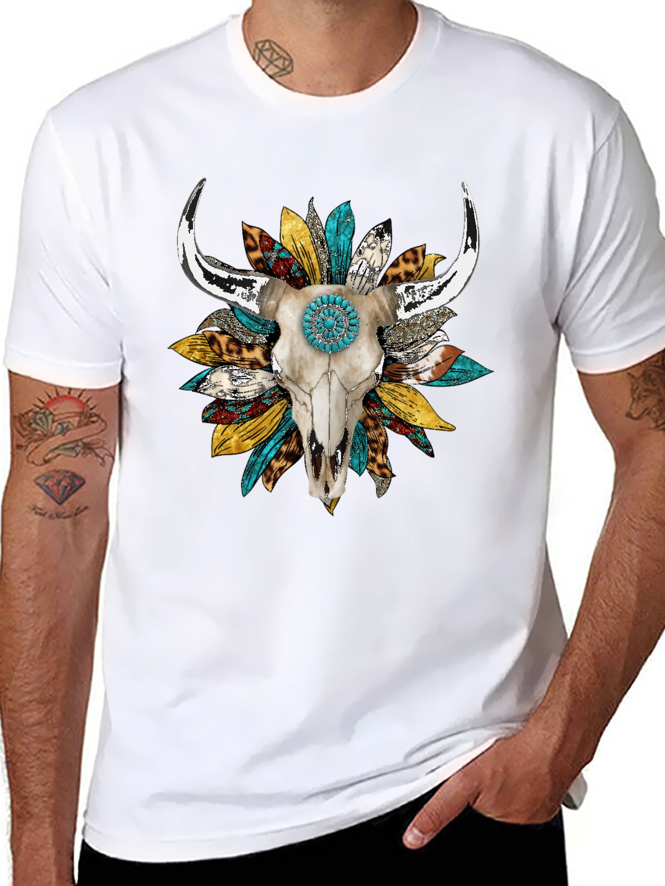 Skull & Sunflower Graphic Tee
