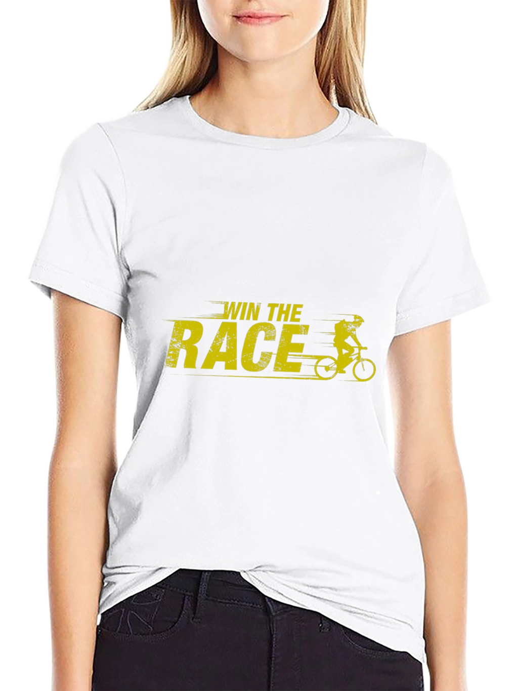 Win The Race Graphic T-Shirt - Black Cotton Tee