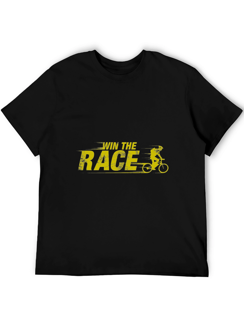 Win The Race Graphic T-Shirt - Black Cotton Tee