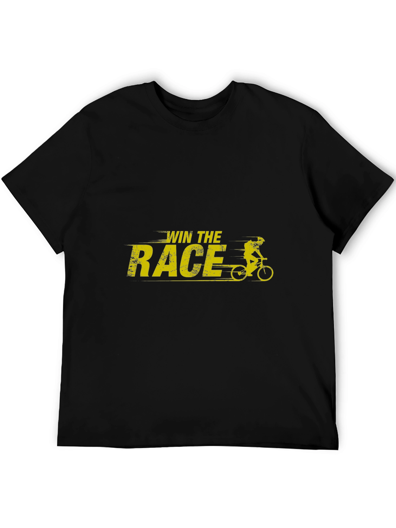 Win The Race Graphic T-Shirt - Black Cotton Tee