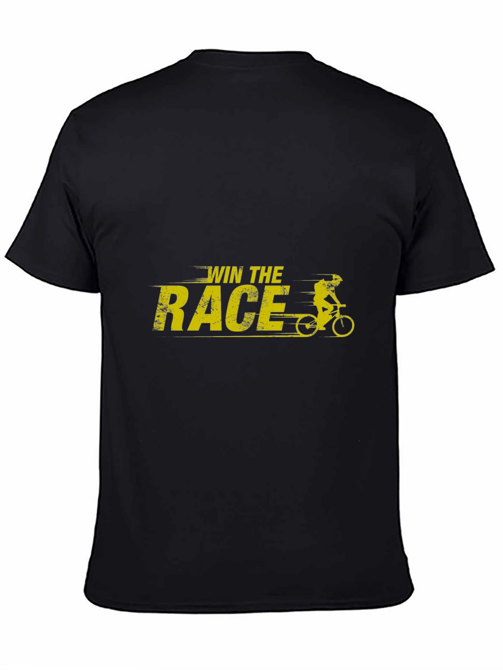 Win The Race Graphic T-Shirt - Black Cotton Tee